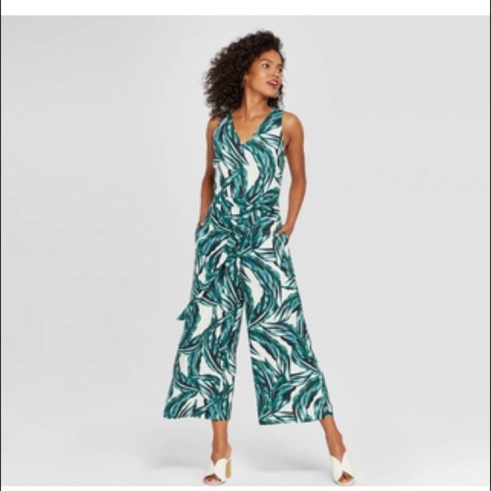 Palm Print Jumpsuit